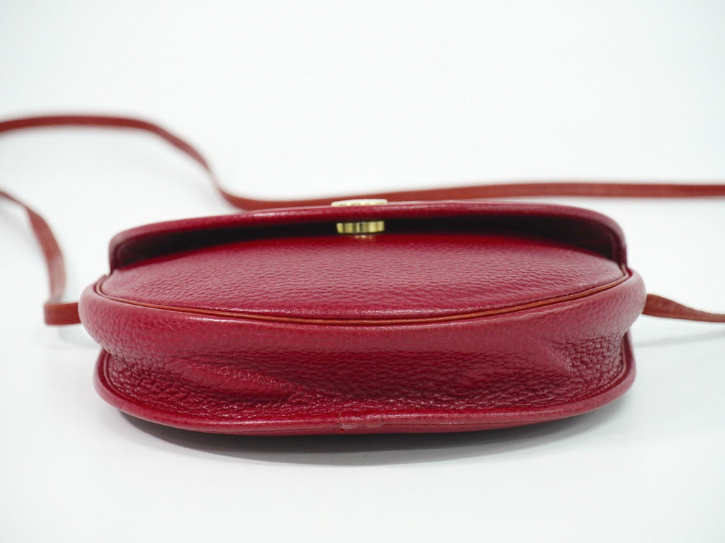 Christian Dior Vintage Shoulder Bag Leather Red Leather Shoulder Bag Bag (Pre-Owned)