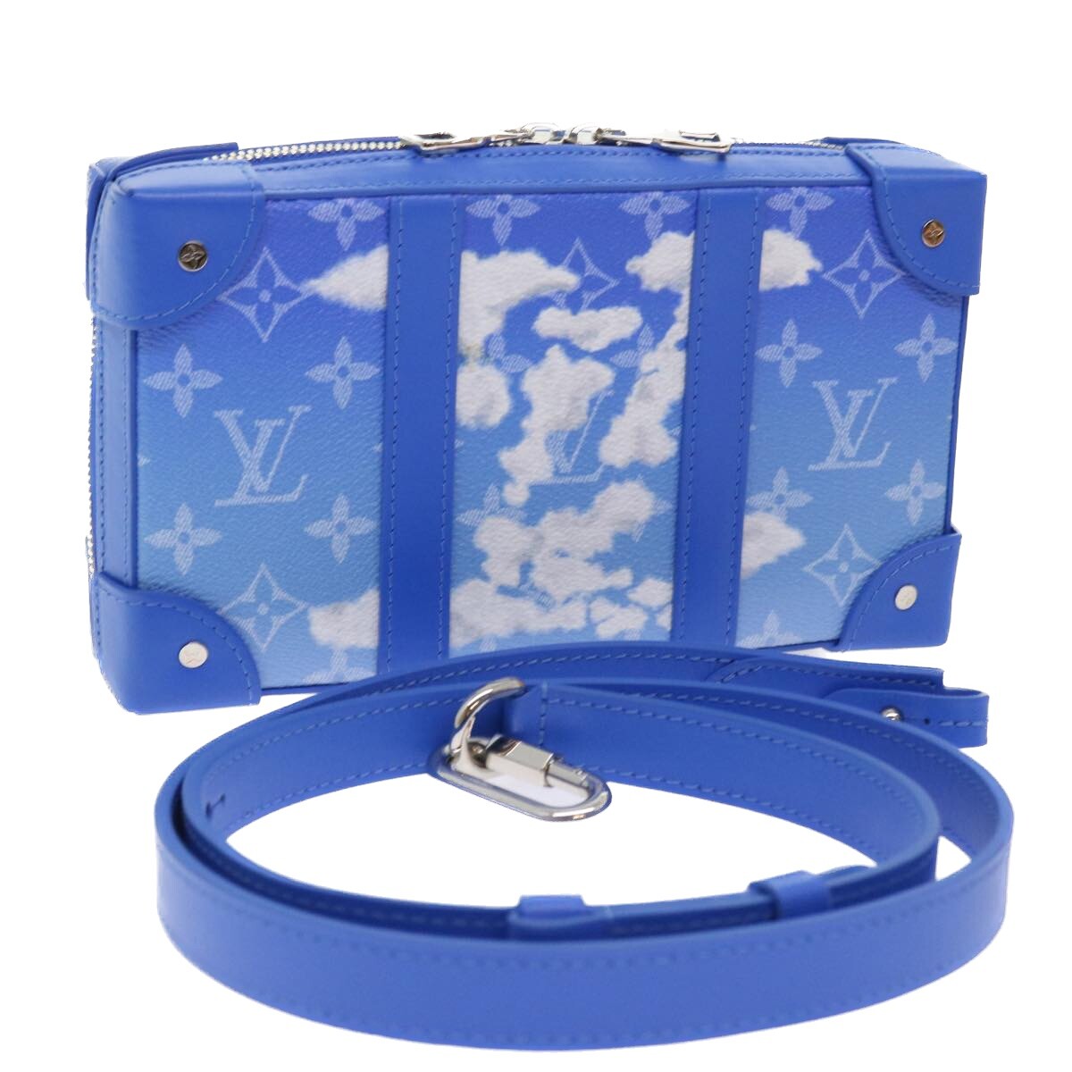 Louis Vuitton Soft Trunk Wallet Limited Edition Monogram Clouds Blue Canvas Bag
