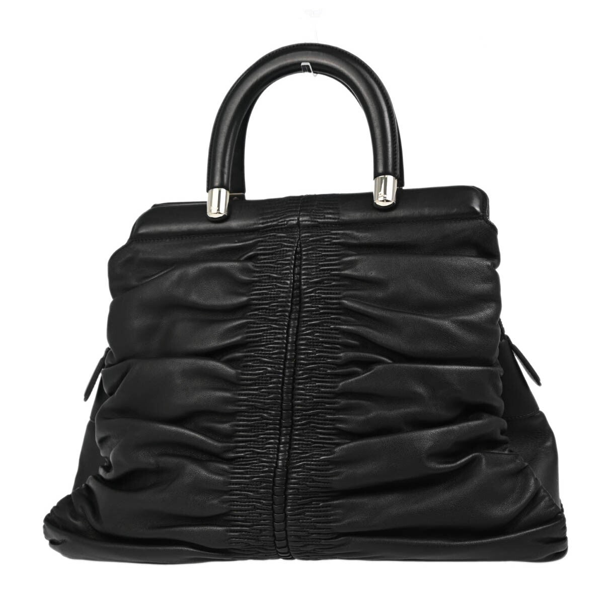Christian Dior Karenina Tote Lambskin Black Leather Tote Bag Bag (Pre-Owned)