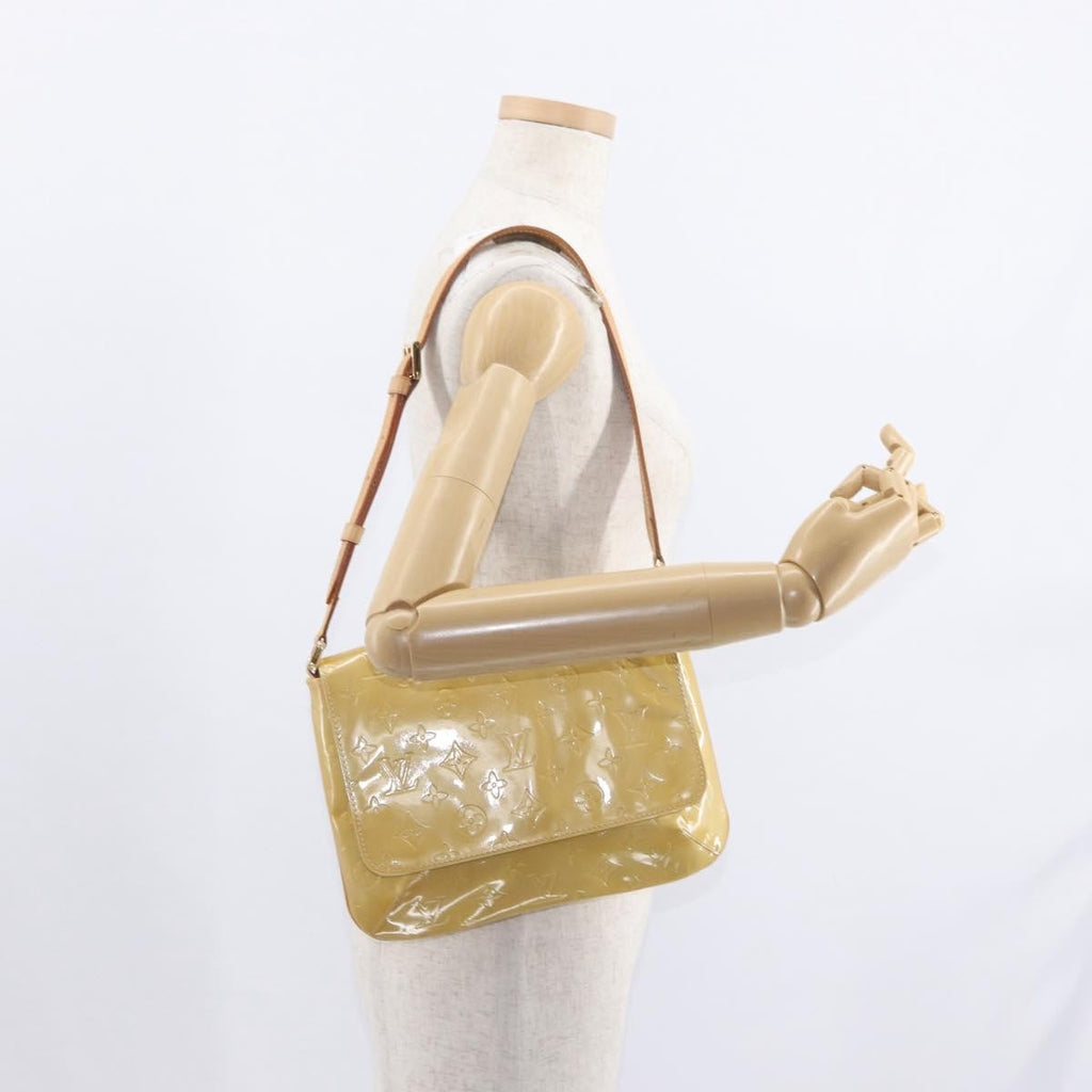 Louis Vuitton Thompson Street Handbag Monogram Vernis Beige Patent_Leather Shoulder Bag