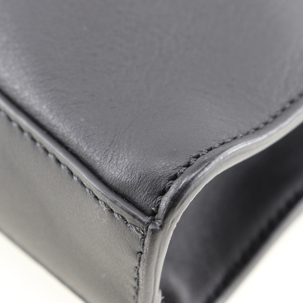 Fendi Peekaboo Iconic Fit Bag Leather Black Leather Briefcase Bag