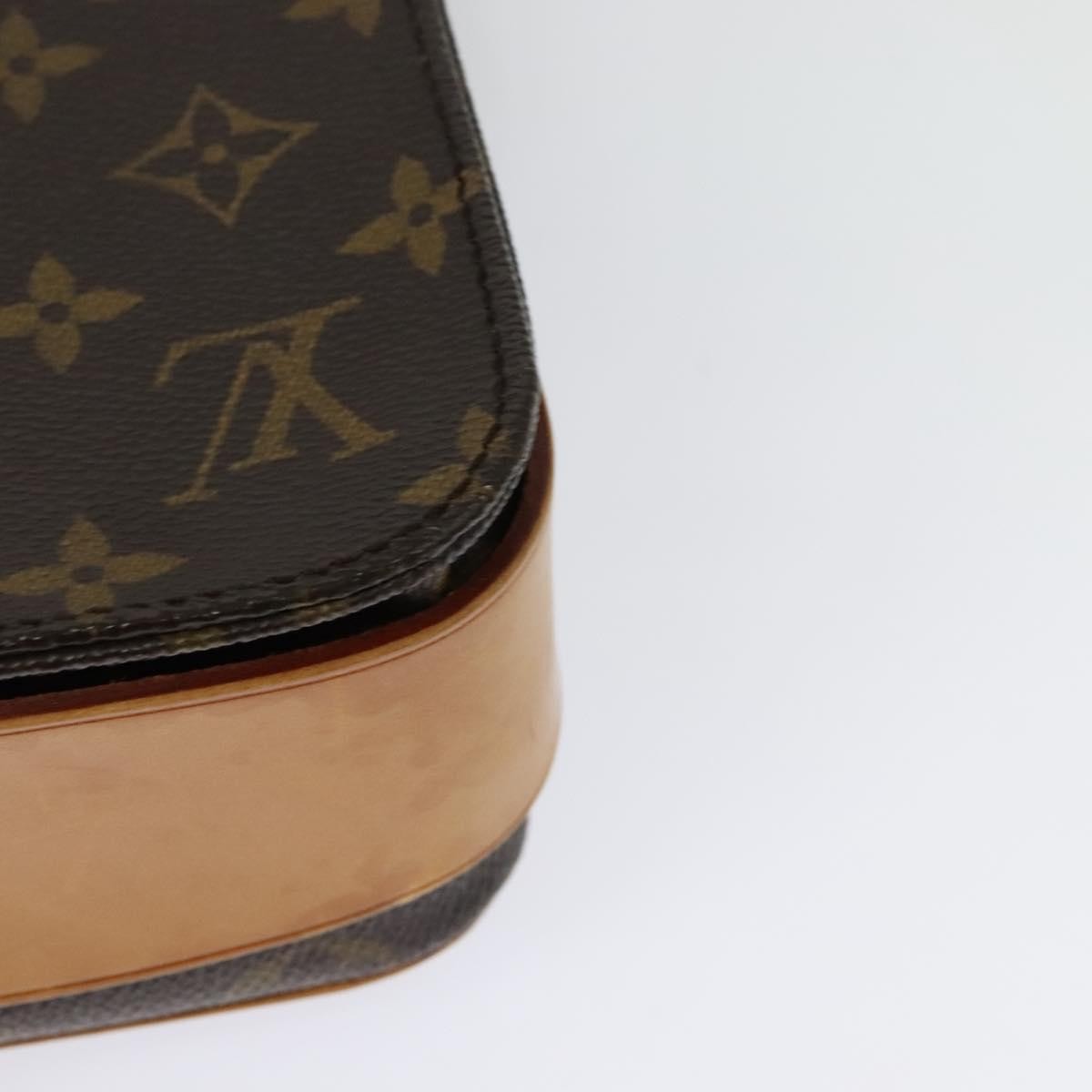 Louis Vuitton Cartouchiere Handbag Monogram Canvas Brown Canvas Shoulder Bag