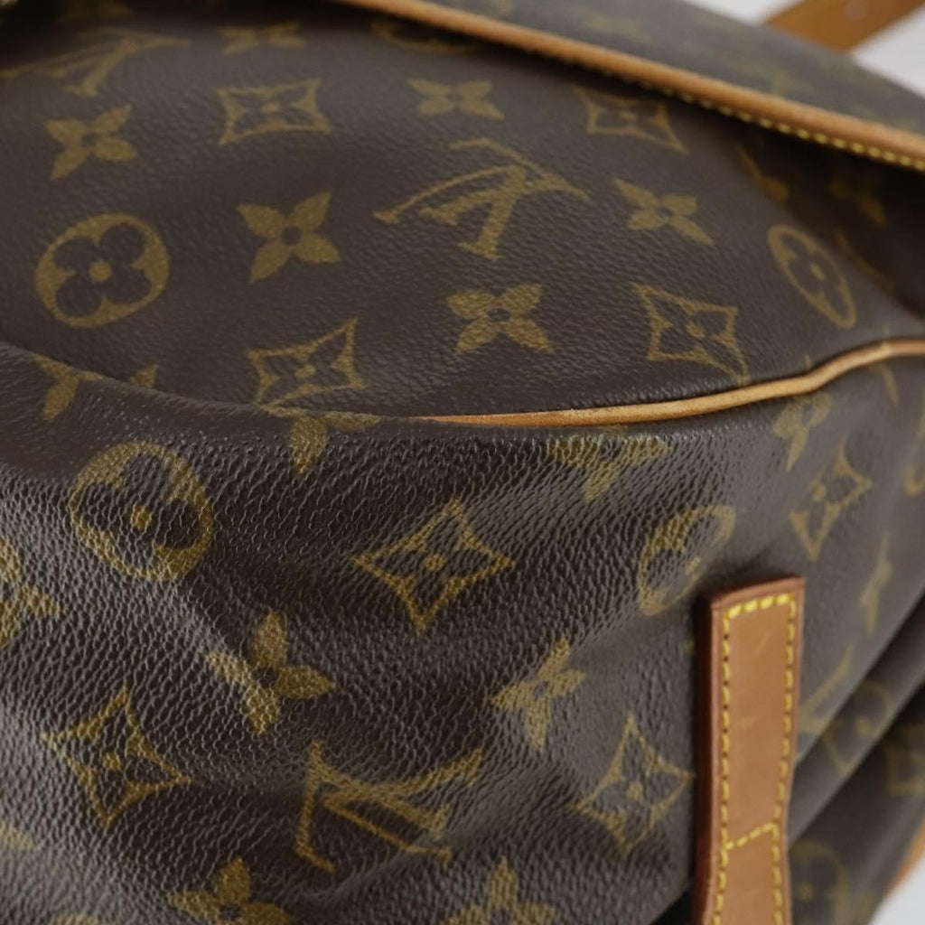 Louis Vuitton Saumur Handbag Monogram Canvas Brown Canvas Shoulder Bag