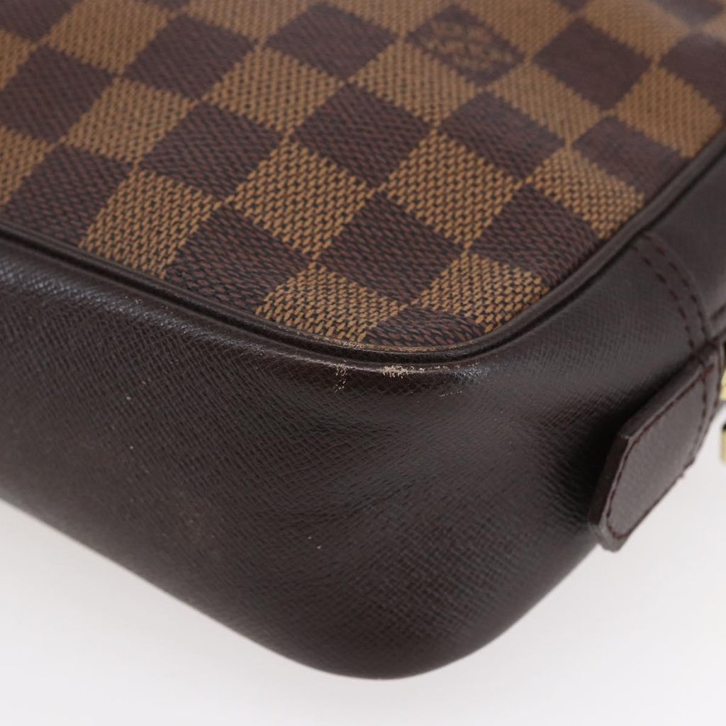 Louis Vuitton Trousse Toilette Damier Canvas Brown Canvas Clutche & Pouche Bag