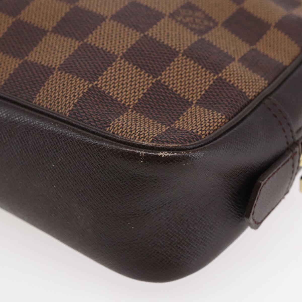 Louis Vuitton Trousse Toilette Damier Canvas Brown Canvas Clutche & Pouche Bag