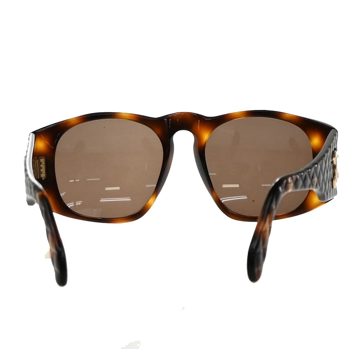Chanel Cc Logo Matelasse Sunglasses Eye Wear Plastic Brown Plastic Sunglasse Accessory