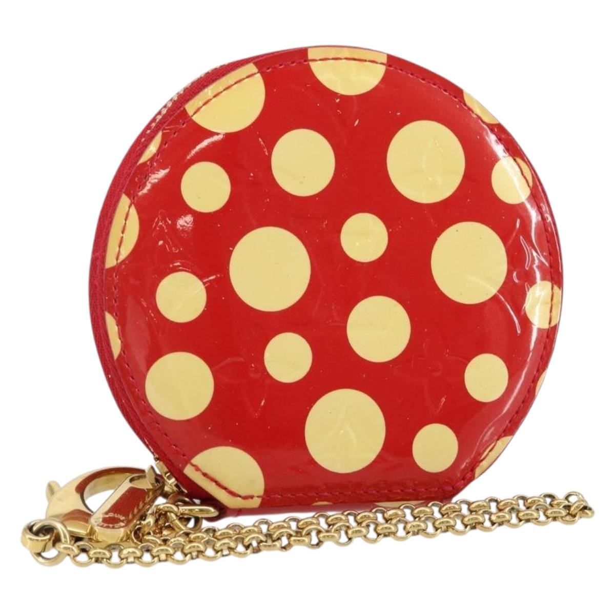 Louis Vuitton Boite Chapeau Coin Purse Patent Leather Red Patent_Leather Wallets Accessory