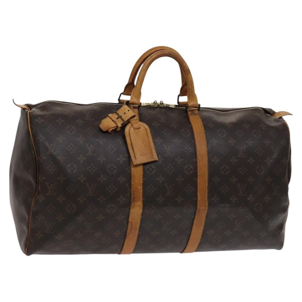 Louis Vuitton Keepall Bag Monogram Canvas Brown Canvas Travel Bag