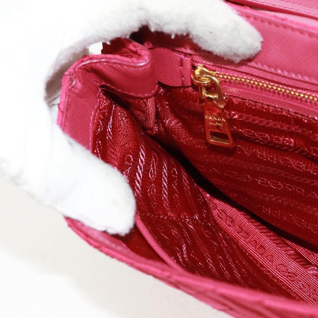 Prada Pushlock Chain Flap Bag Quilted Tessuto Red Nylon Shoulder Bag Bag