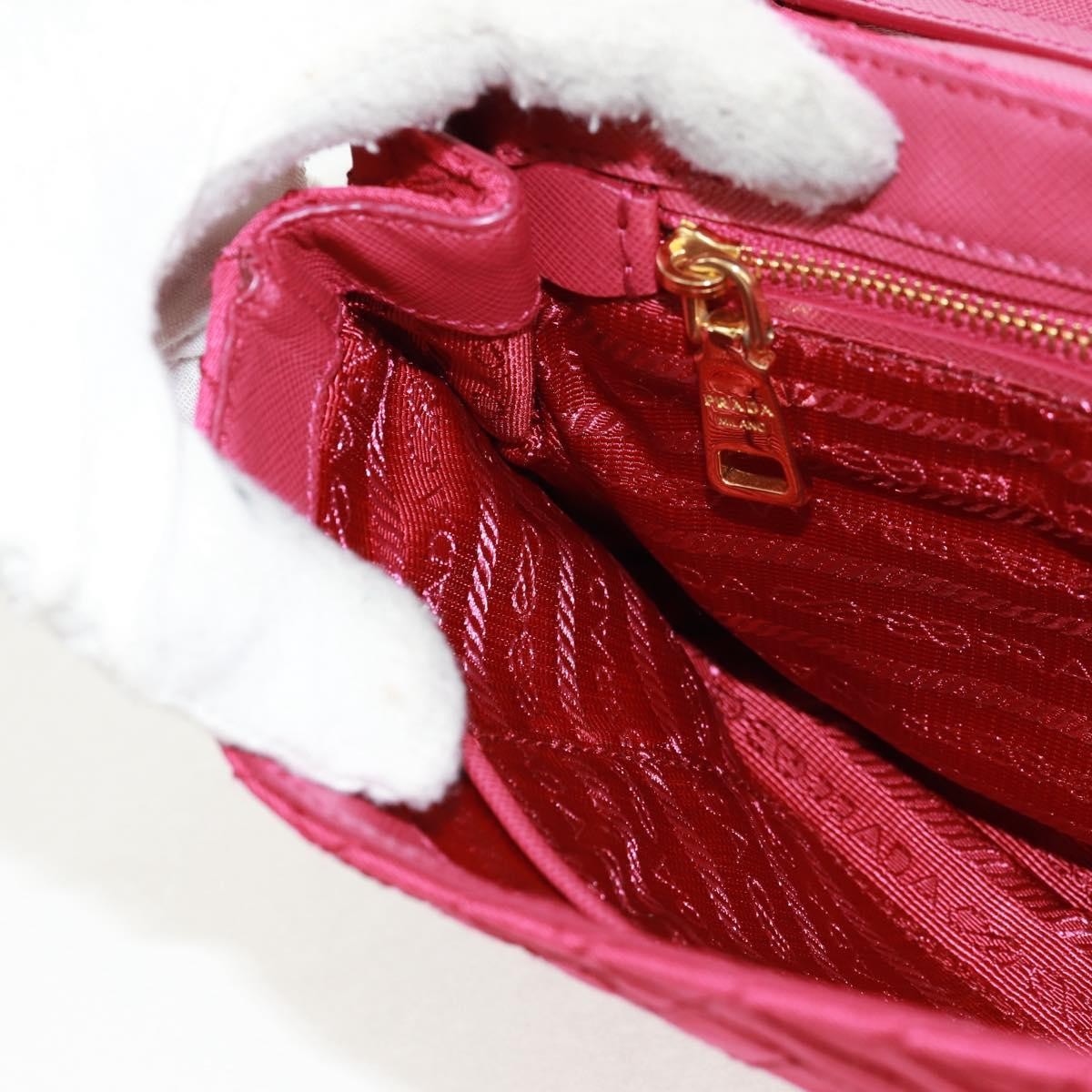 Prada Pushlock Chain Flap Bag Quilted Tessuto Red Nylon Shoulder Bag Bag