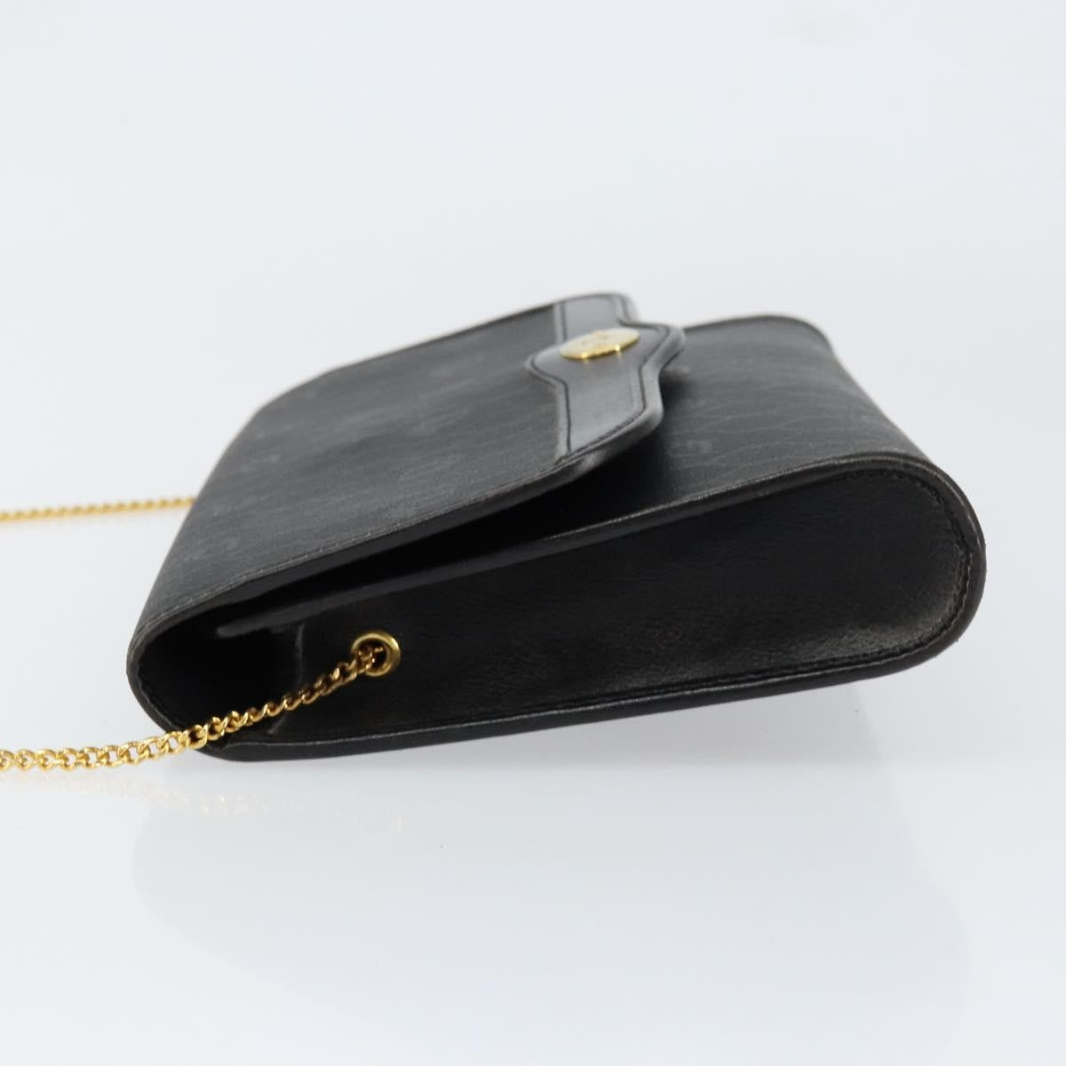 Christian Dior Vintage Honeycomb Flap Crossbody Bag Coated Canvas Black Canvas Shoulder Bag Bag (Pre-Owned)