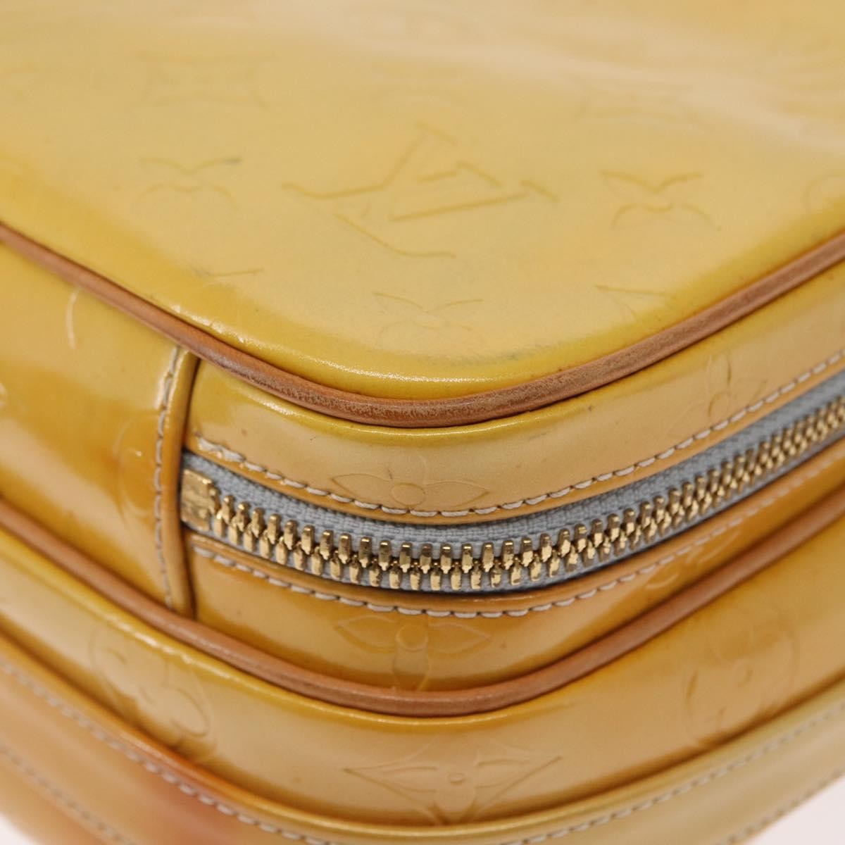 Louis Vuitton Wooster Handbag Monogram Vernis Yellow Patent_Leather Shoulder Bag