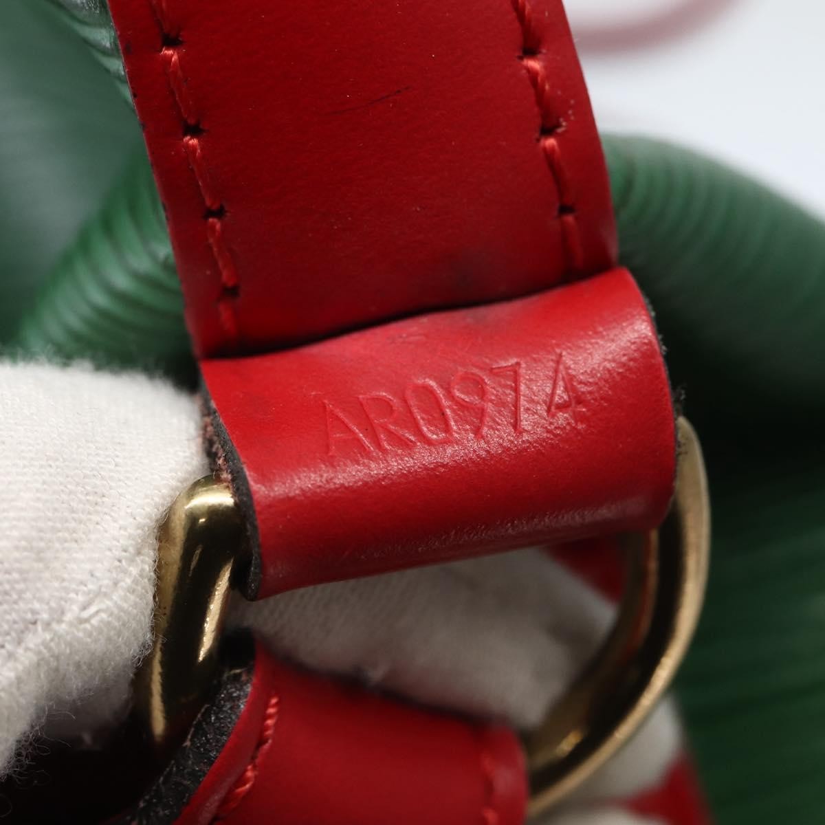 Louis Vuitton Bicolor Petit Noe Handbag Epi Leather Green Leather Shoulder Bag
