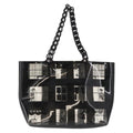 Chanel Coco Window Tote Printed Vinyl Black Plastic Tote Bag Bag