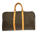Louis Vuitton Keepall Bag Monogram Canvas Brown Canvas Travel Bag