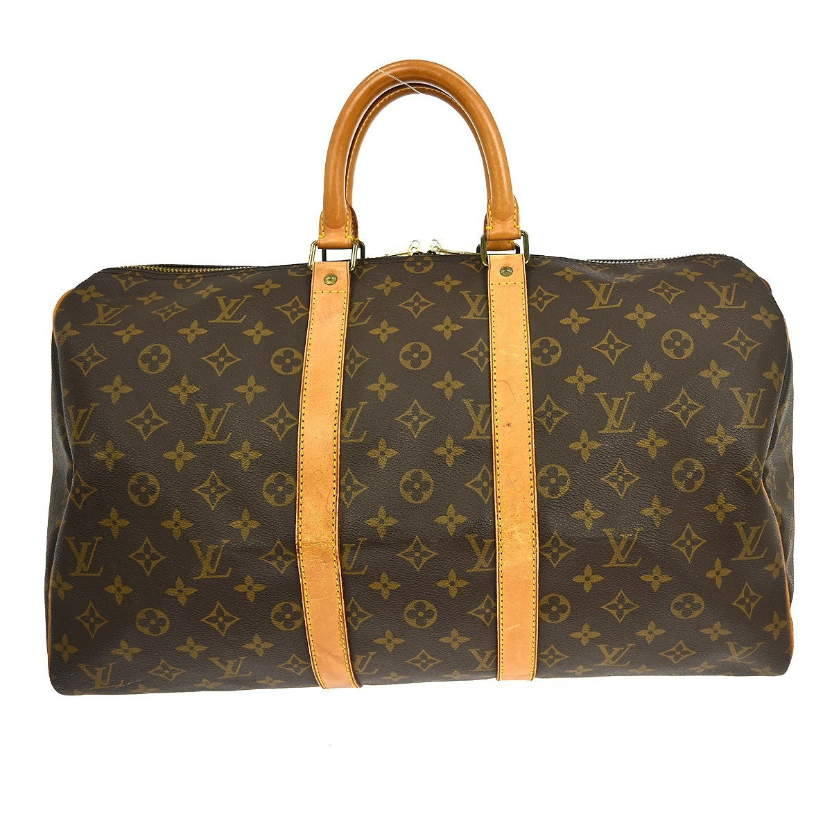Louis Vuitton Keepall Bag Monogram Canvas Brown Canvas Travel Bag