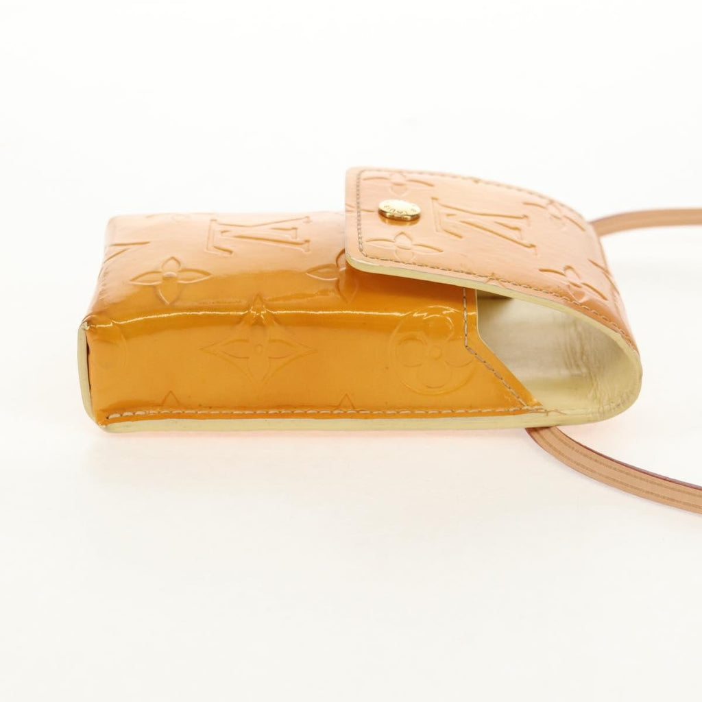 Louis Vuitton Walker Cigarette Case Holder Monogram Vernis Yellow Patent_Leather Clutche & Pouche Bag