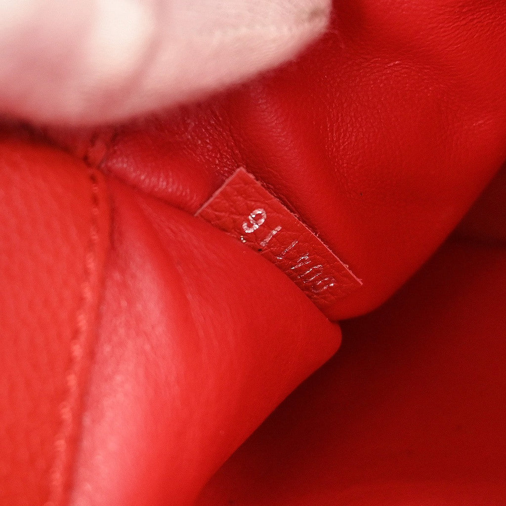 Louis Vuitton City Steamer Handbag Leather Red Leather Tote Bag