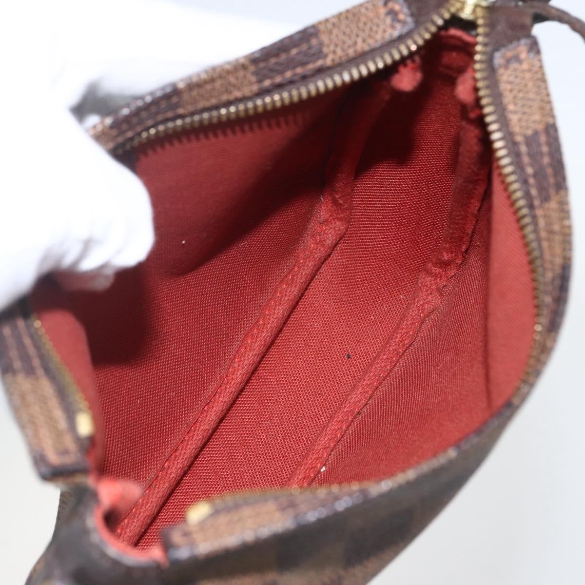 Louis Vuitton Trousse Make Up Bag Damier Canvas Brown Canvas Clutche & Pouche Bag