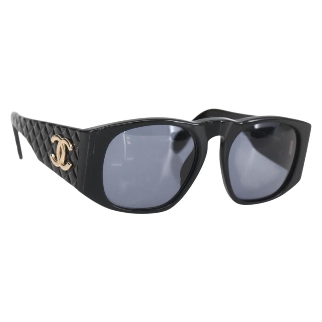 Chanel Cc Logo Matelasse Sunglasses Eye Wear Plastic Black Plastic Sunglasse Accessory