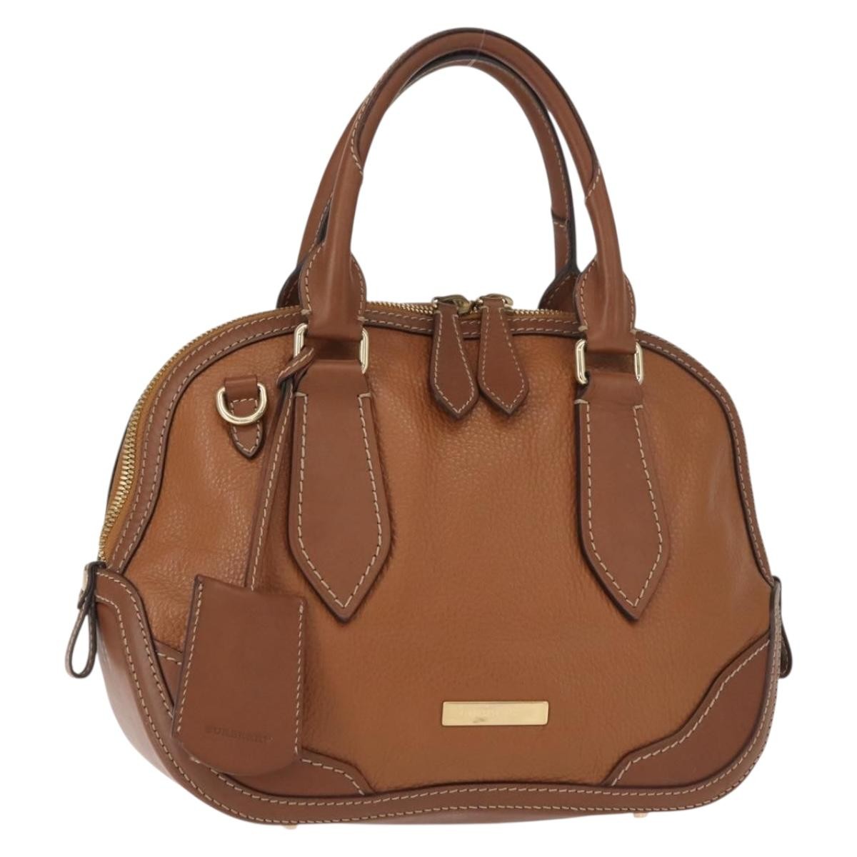 Burberry Orchard Bag Smooth Leather Brown Leather Handbag
