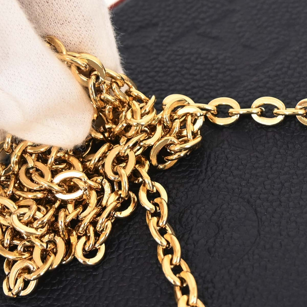 Louis Vuitton Felicie Pochette Monogram Empreinte Leather Navy Leather Clutche & Pouche Bag