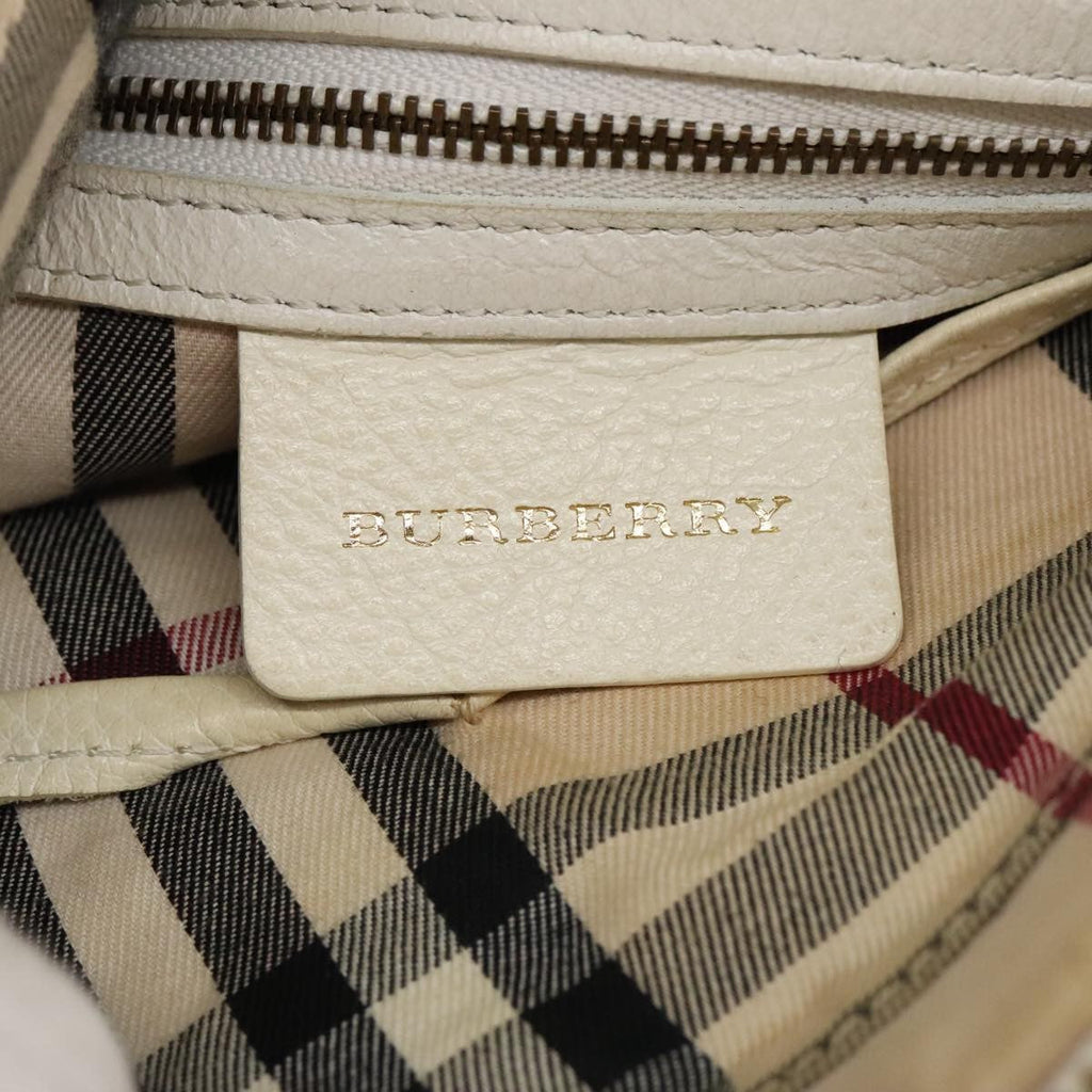 Burberry Vintage Shoulder Bag Leather White Leather Shoulder Bag