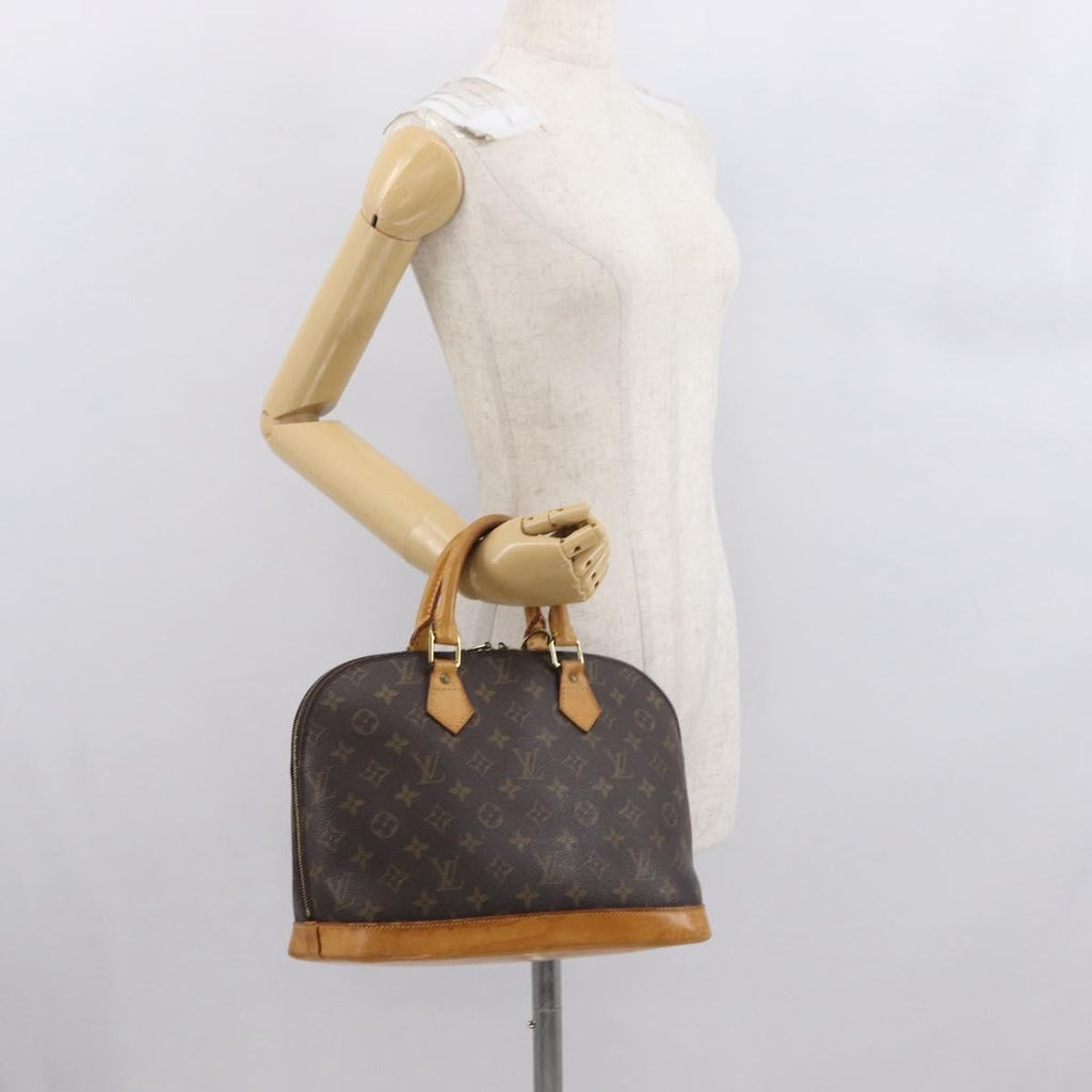 Louis Vuitton Alma Handbag Monogram Canvas Brown Canvas Handbag