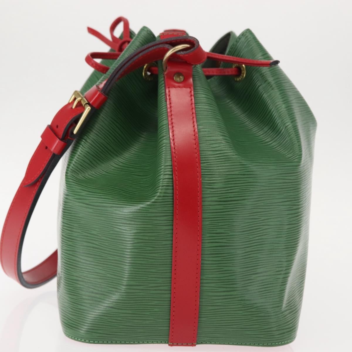 Louis Vuitton Bicolor Petit Noe Handbag Epi Leather Green Leather Shoulder Bag