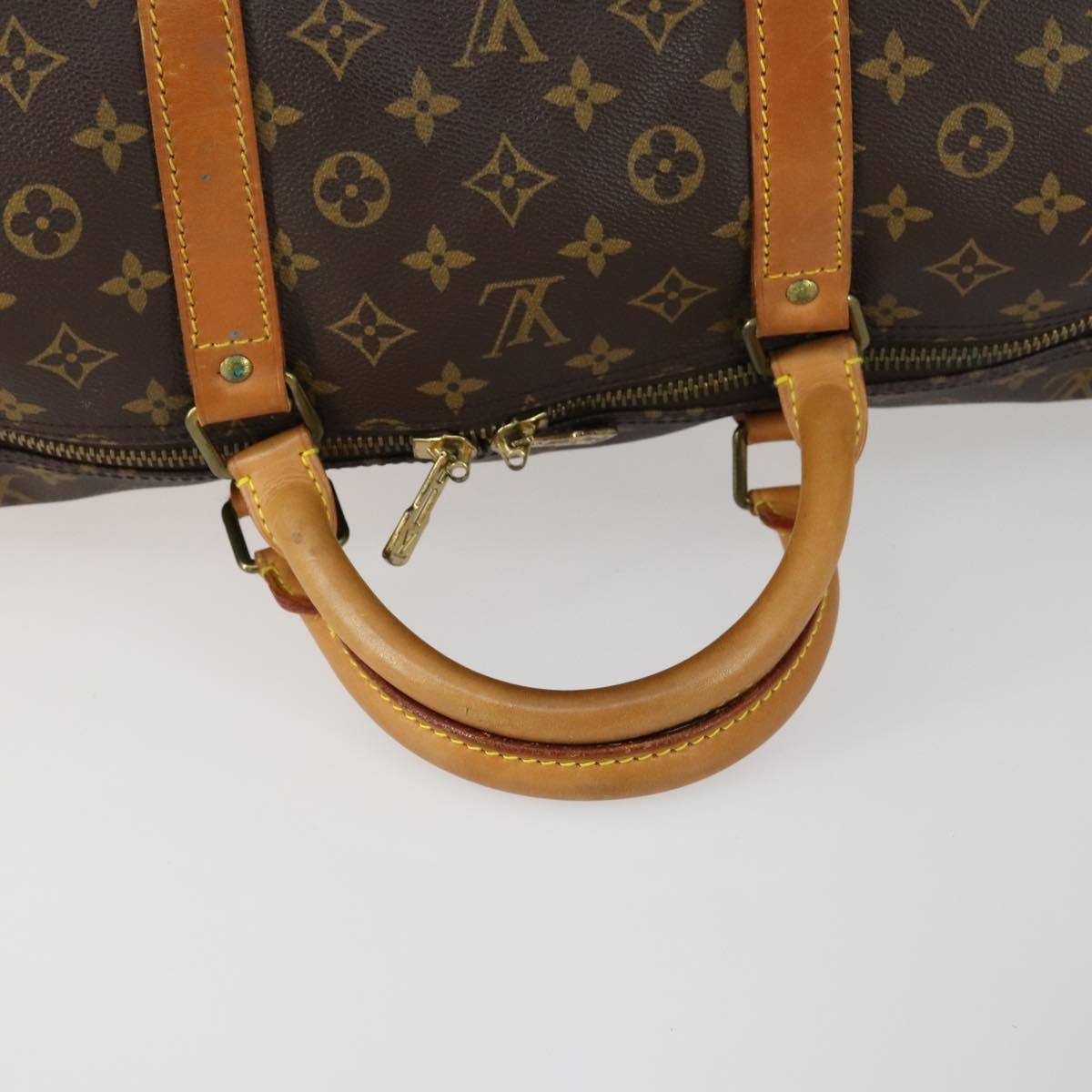 Louis Vuitton Keepall Bandouliere Bag Monogram Canvas Brown Canvas Travel Bag