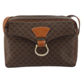 Celine Vintage Macadam Shoulder Bag Canvas And Leather Brown Canvas Shoulder Bag Bag