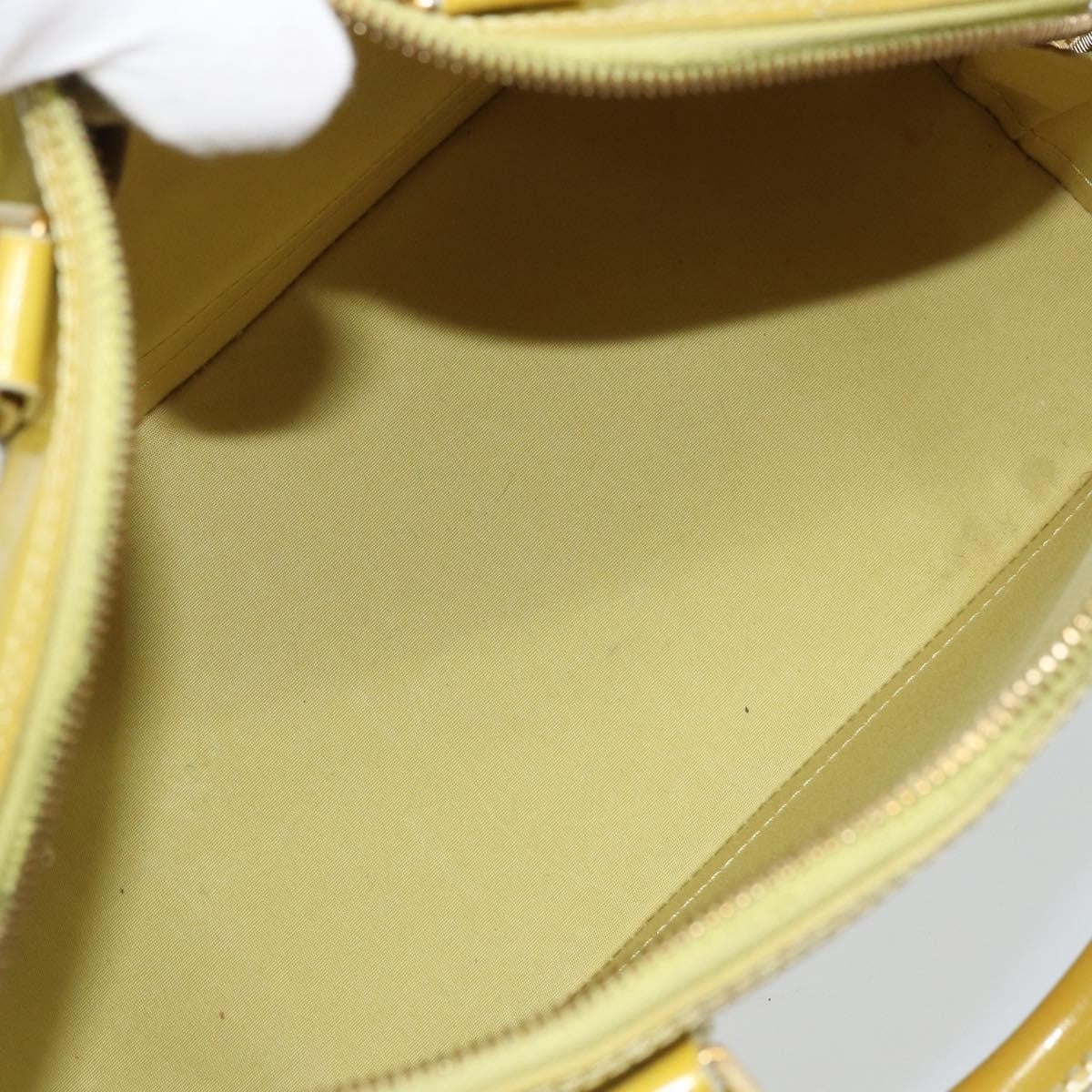 Louis Vuitton Alma Handbag Monogram Vernis Green Patent_Leather Handbag