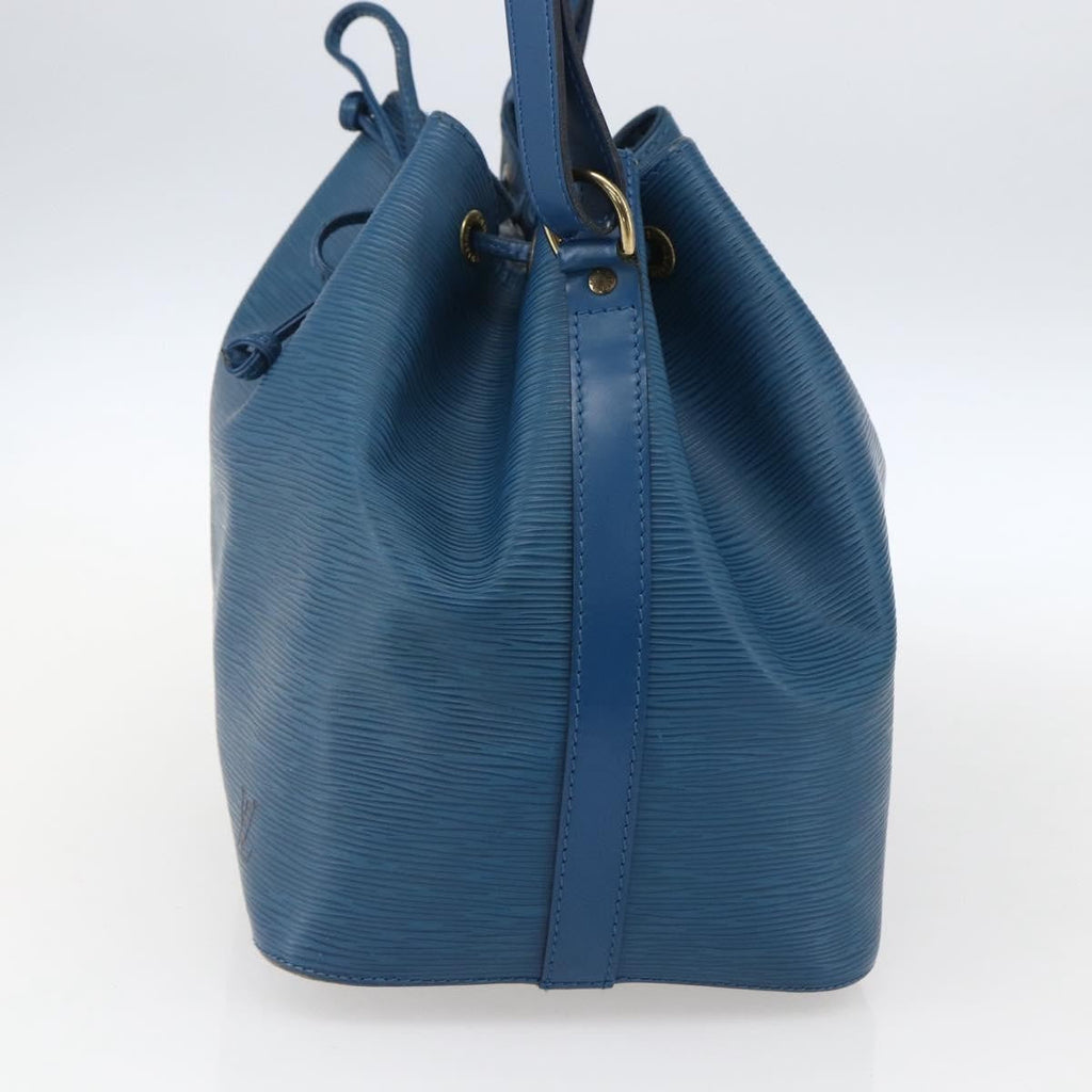 Louis Vuitton Petit Noe Handbag Epi Leather Blue Leather Shoulder Bag