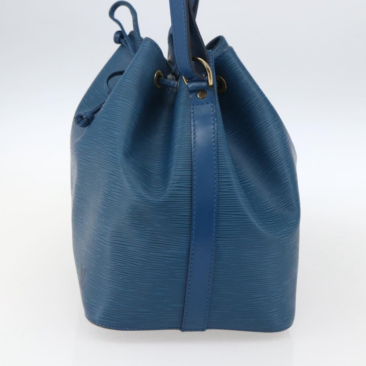 Louis Vuitton Petit Noe Handbag Epi Leather Blue Leather Shoulder Bag