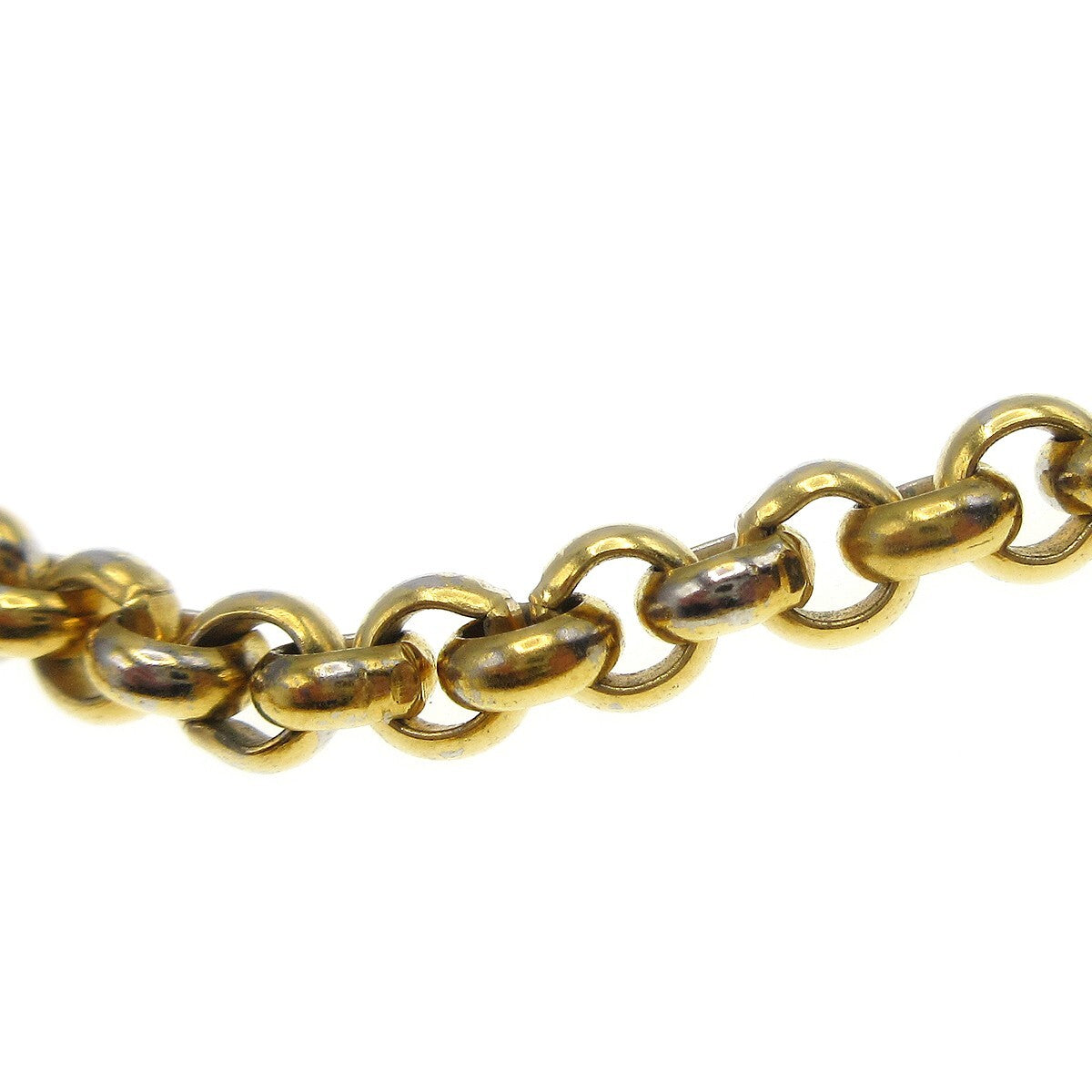 Chanel Cc Heart Pendant Metal Gold Gold_Plated Necklace Jewelry