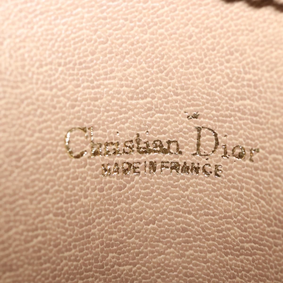 Christian Dior Vintage Honeycomb Chain Canvas Beige Canvas Bag (Pre-Owned)