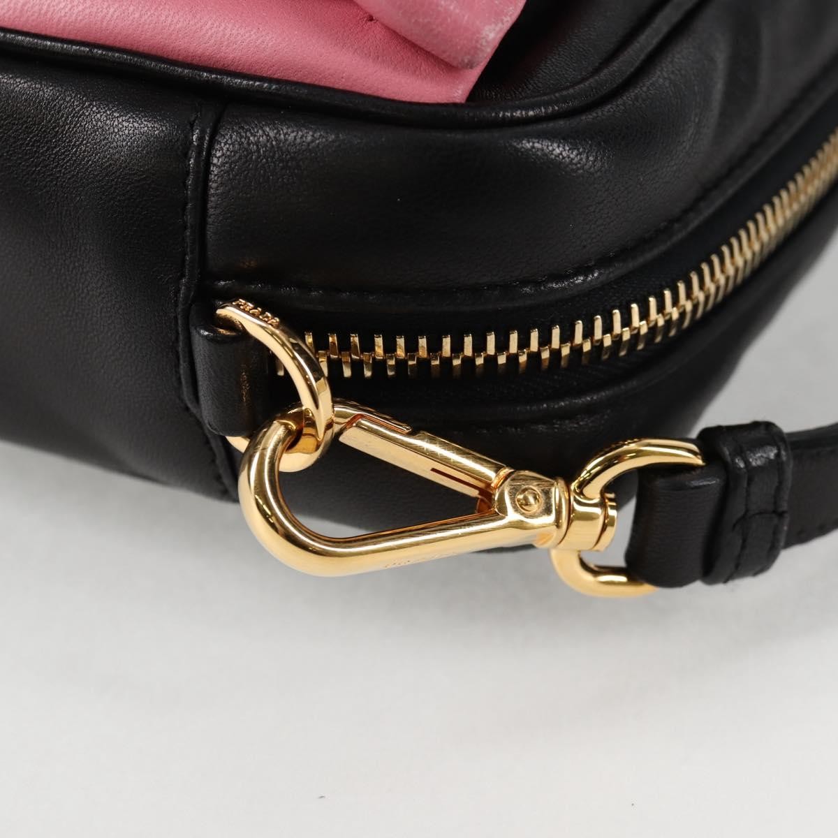 Prada Bow Camera Crossbody Bag Nappa Leather Black Leather Shoulder Bag Bag