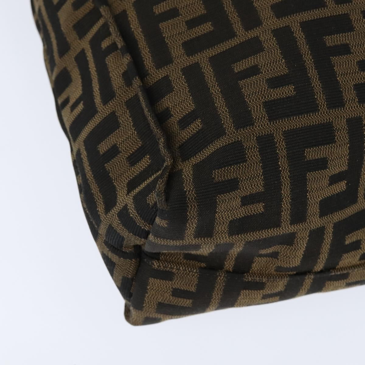 Fendi Open Shopping Tote Zucca Canvas Brown Canvas Tote Bag Bag