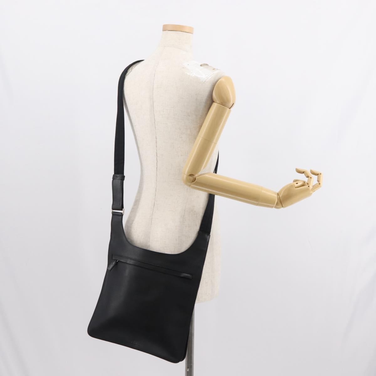 Prada Zip Messenger Bag Saffiano Leather Black Leather Shoulder Bag Bag
