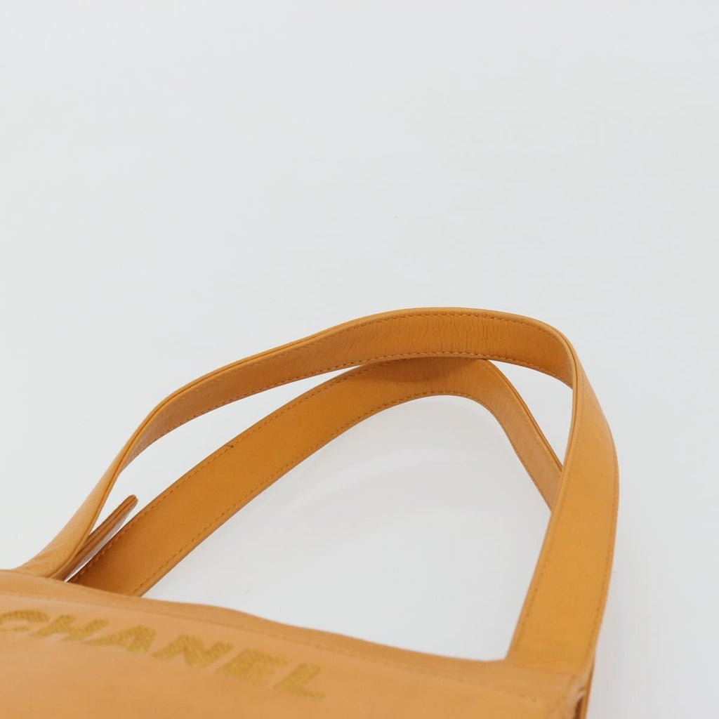 Chanel Vintage Logo Tote Leather Camel Leather Tote Bag Bag