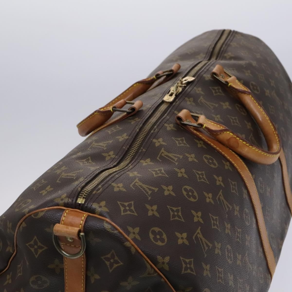 Louis Vuitton Keepall Bandouliere Bag Monogram Canvas Brown Canvas Travel Bag