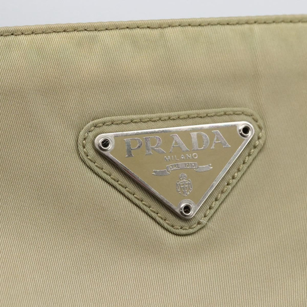 Prada Vintage Zip Tote Tessuto Ecru Nylon Tote Bag Bag