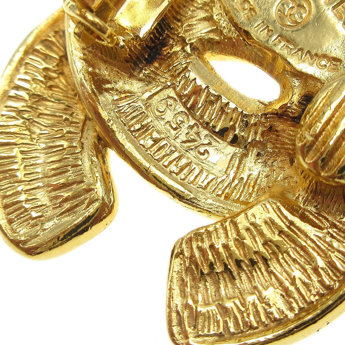 Chanel Cc Clip-On Earrings Metal Gold Gold_Plated Earrings Jewelry