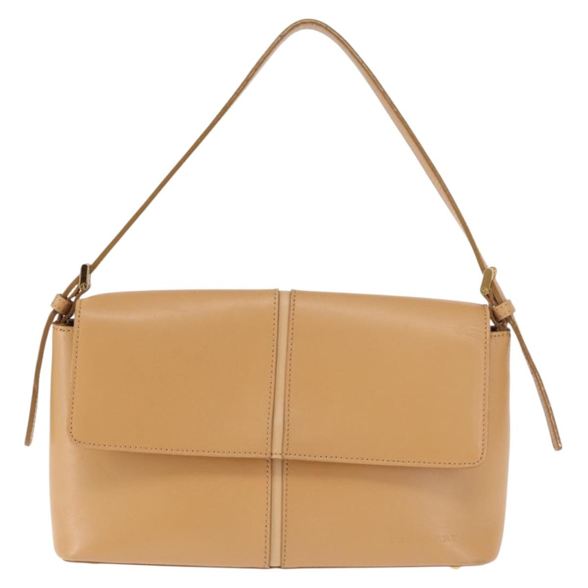 Burberry Shoulder Bag Leather Beige Leather Shoulder Bag