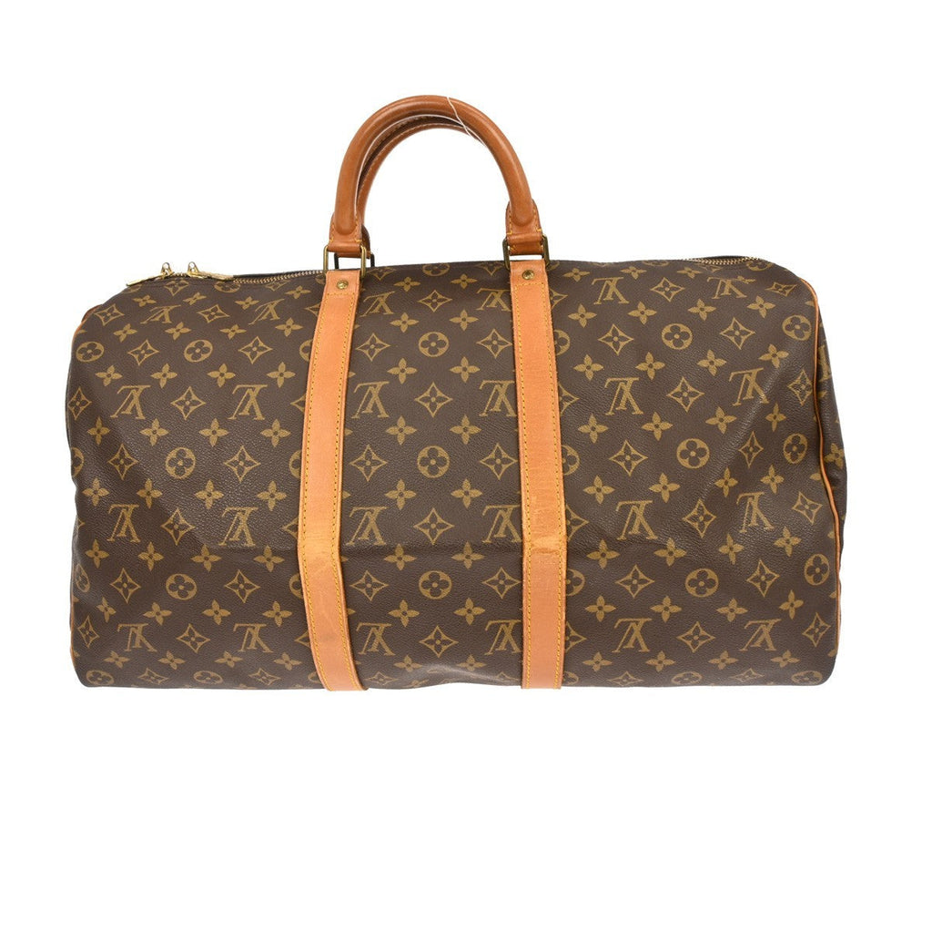 Louis Vuitton Keepall Bag Monogram Canvas Brown Canvas Travel Bag