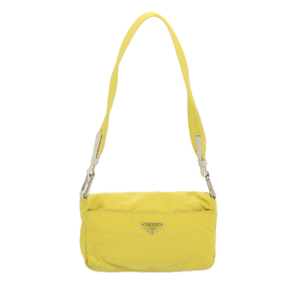 Prada Vintage Shoulder Bag Tessuto Yellow Nylon Shoulder Bag Bag