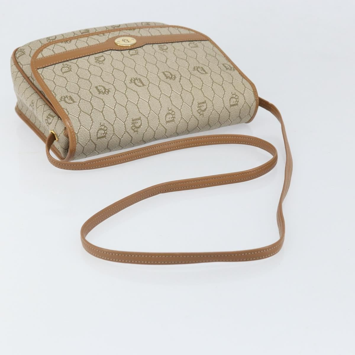 Christian Dior Vintage Honeycomb Shoulder Bag Canvas Beige Pvc,Canvas Shoulder Bag Bag (Pre-Owned)
