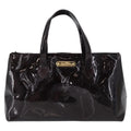 Louis Vuitton Wilshire Handbag Monogram Vernis Purple Patent_Leather Tote Bag