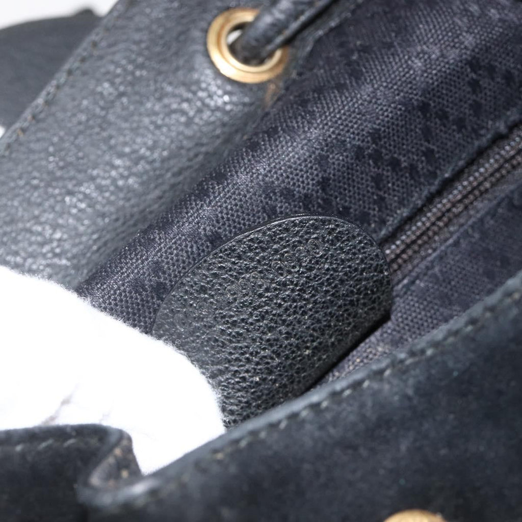 Gucci Gucci Bamboo Backpack Daim Black Denim_Jeans Backpack Bag (Pre-Owned)