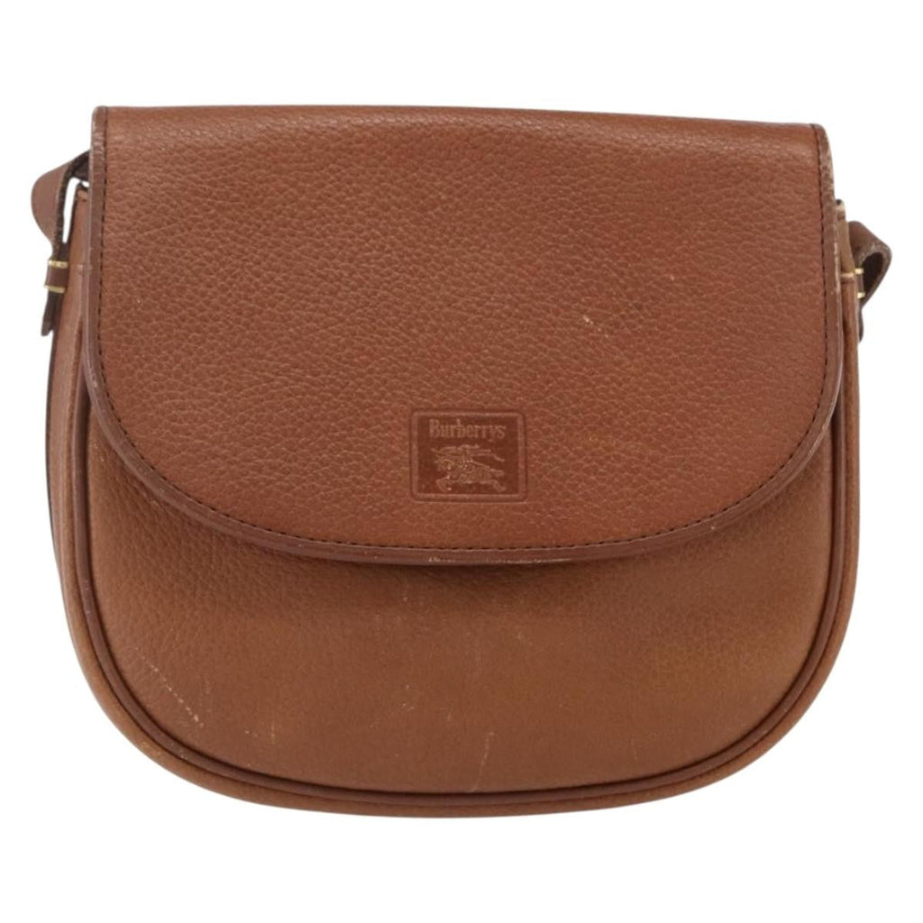 Burberry Vintage Shoulder Bag Leather Brown Leather Shoulder Bag